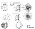 schema of Mennekes EV charging socket - charger side