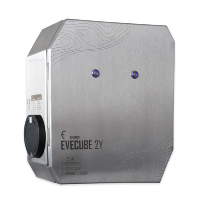 EVECUBE 2Y - 2x22kW nabíjacia stanica AC (OCPP 1.6 + mobilné aplikácie / webový portál + ​​RFID + meranie spotreby)