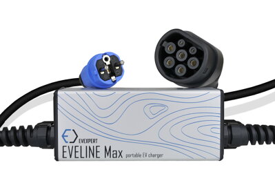 EVELINE Max - Inteligentná prenosná AC nabíjačka TYP 2 - Schuko | 16A | 1fáza | 3,6kW | 5m