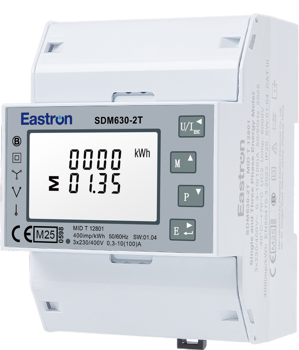 EASTRON multifunkčný trojfázový dvojsadzbový elektromer SDM-630-2T MODBUS RTU MID 