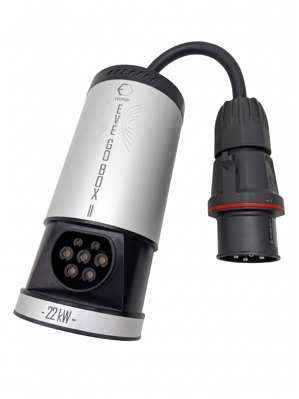 Prenosný wallbox / adaptér EVE GO Box II Typ 2 - CEE 32A - 22kW (hliníkové telo)