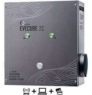 EVECUBE 2C - 22kW nabíjacia stanica AC (OCPP 1.6 + Smart WebServer + RFID + meranie spotreby)