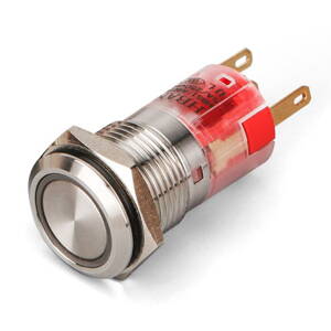 Antivandal 3,3V / 24V tlačidlo s RGB LED podsvietením
